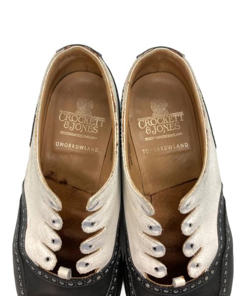 Crockett & Jones（クロケット＆ジョーンズ）Crockett & Jones (クロケット＆ジョーンズ) TOMORROW LAND (トゥモローランド) GHILLIE 3 ブラック×ホワイト サイズ:SIZE 8Eの古着・服飾アイテム