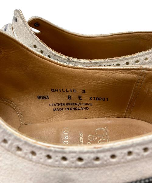Crockett & Jones（クロケット＆ジョーンズ）Crockett & Jones (クロケット＆ジョーンズ) TOMORROW LAND (トゥモローランド) GHILLIE 3 ブラック×ホワイト サイズ:SIZE 8Eの古着・服飾アイテム
