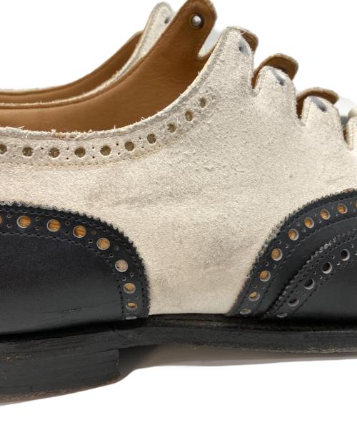 Crockett & Jones（クロケット＆ジョーンズ）Crockett & Jones (クロケット＆ジョーンズ) TOMORROW LAND (トゥモローランド) GHILLIE 3 ブラック×ホワイト サイズ:SIZE 8Eの古着・服飾アイテム