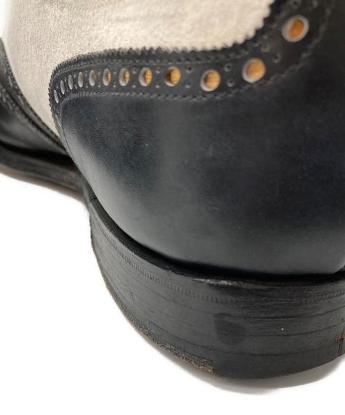 Crockett & Jones（クロケット＆ジョーンズ）Crockett & Jones (クロケット＆ジョーンズ) TOMORROW LAND (トゥモローランド) GHILLIE 3 ブラック×ホワイト サイズ:SIZE 8Eの古着・服飾アイテム