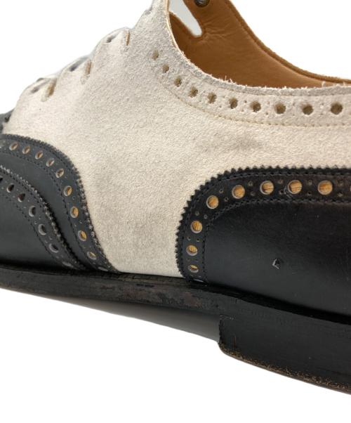 Crockett & Jones（クロケット＆ジョーンズ）Crockett & Jones (クロケット＆ジョーンズ) TOMORROW LAND (トゥモローランド) GHILLIE 3 ブラック×ホワイト サイズ:SIZE 8Eの古着・服飾アイテム