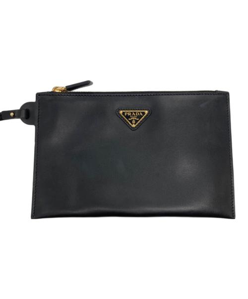 PRADA（プラダ）PRADA (プラダ) レザートートバッグ ブラックの古着・服飾アイテム