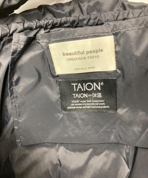 TAION（タイオン）TAION (タイオン) beautiful people (ビューティフルピープル) ダウンショルダーバッグ ブラックの古着・服飾アイテム