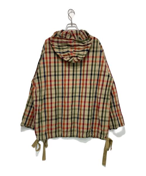 IENA LA BOUCLE（イエナ ラ ブークル）IENA LA BOUCLE (イエナ ラ ブークル) チェックアノラックパーカー ベージュ×レッド サイズ:FREEの古着・服飾アイテム