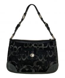 COACH（コーチ）の古着「シグネチャー ワンショルダーバッグ」｜ブラック