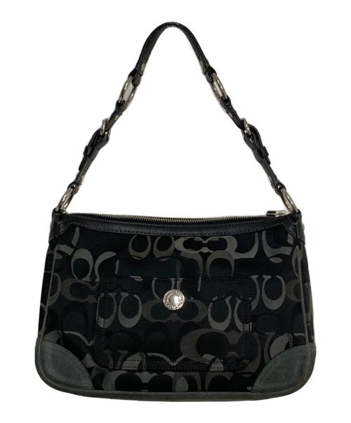 COACH（コーチ）COACH (コーチ) シグネチャー ワンショルダーバッグ ブラックの古着・服飾アイテム