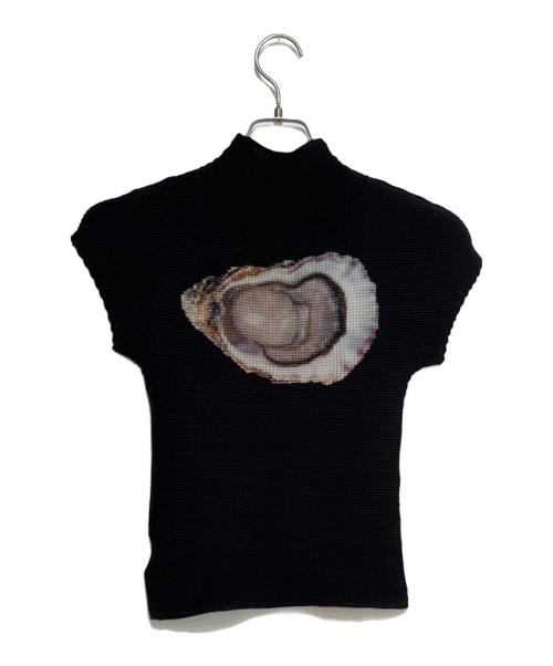 MUSUBORE（ムスボレ）MUSUBORE (ムスボレ) pleated print tops ブラック サイズ:SIZE Freeの古着・服飾アイテム
