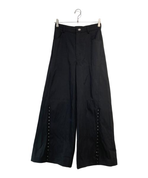 MAISON SPECIAL（メゾンスペシャル）MAISON SPECIAL (メゾンスペシャル) サイドホックワイドパンツ ブラック サイズ:38の古着・服飾アイテム