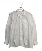 ENFOLDエンフォルド）の古着「HOLE-COLLAR SHIRT」｜ホワイト