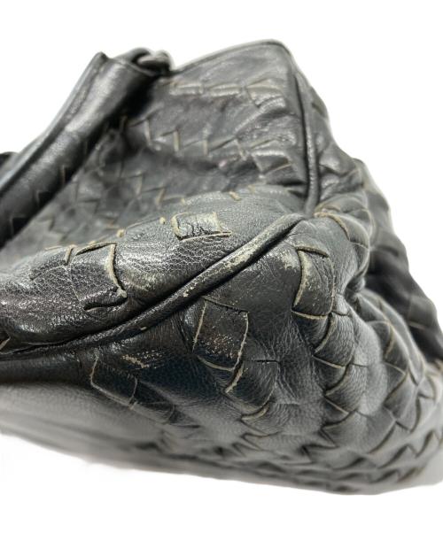 BOTTEGA VENETA（ボッテガベネタ）BOTTEGA VENETA (ボッテガベネタ) イントレチャート レザーハンドバッグ ブラックの古着・服飾アイテム