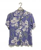 Sun Surfサンサーフ）の古着「総レーヨン オープンカラーアロハシャツ」｜パープル