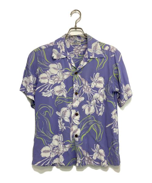 Sun Surf（サンサーフ）Sun Surf (サンサーフ) 総レーヨン オープンカラーアロハシャツ パープル サイズ:S 14 －14 1/2の古着・服飾アイテム