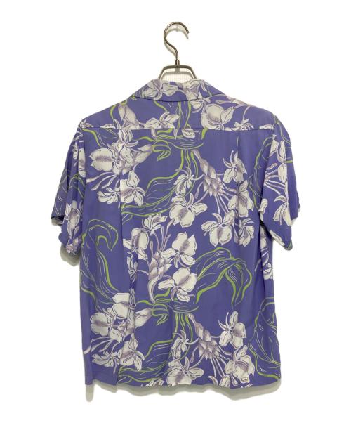 Sun Surf（サンサーフ）Sun Surf (サンサーフ) 総レーヨン オープンカラーアロハシャツ パープル サイズ:S 14 －14 1/2の古着・服飾アイテム