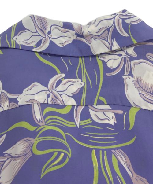 Sun Surf（サンサーフ）Sun Surf (サンサーフ) 総レーヨン オープンカラーアロハシャツ パープル サイズ:S 14 －14 1/2の古着・服飾アイテム