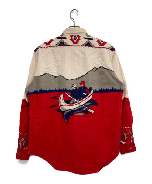 POLO RALPH LAUREN（ポロ・ラルフローレン）POLO RALPH LAUREN (ポロ・ラルフローレン) 90ｓ アイスフィッシャーマン ネルシャツ ピンク×レッド サイズ:Mの古着・服飾アイテム