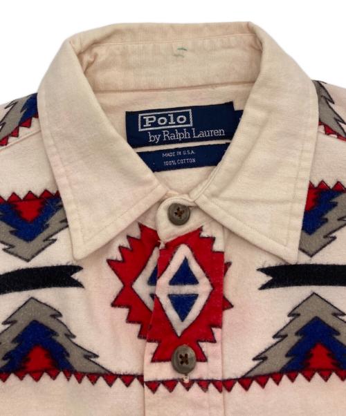 POLO RALPH LAUREN（ポロ・ラルフローレン）POLO RALPH LAUREN (ポロ・ラルフローレン) 90ｓ アイスフィッシャーマン ネルシャツ ピンク×レッド サイズ:Mの古着・服飾アイテム