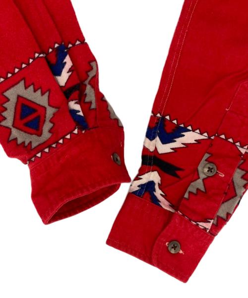 POLO RALPH LAUREN（ポロ・ラルフローレン）POLO RALPH LAUREN (ポロ・ラルフローレン) 90ｓ アイスフィッシャーマン ネルシャツ ピンク×レッド サイズ:Mの古着・服飾アイテム
