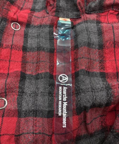 MOUNTAIN RESEARCH（マウンテンリサーチ）MOUNTAIN RESEARCH (マウンテンリサーチ) Phishing PKT Shirt レッド×グレー サイズ:Lの古着・服飾アイテム