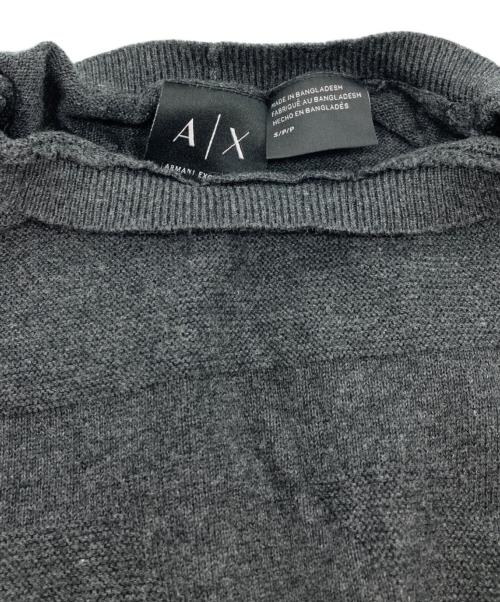 ARMANI EXCHANGE（アルマーニ エクスチェンジ）ARMANI EXCHANGE (アルマーニ エクスチェンジ) コットンクルーネックニット グレー サイズ:SIZE Sの古着・服飾アイテム