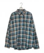 Patagoniaパタゴニア）の古着「オーガニックコットン チェックシャツ」｜ブルー×グレー