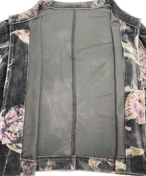 Ameri（アメリ）Ameri (アメリ) DRY FLOWER VELOUR DRESS ブラック×パープル サイズ:Mの古着・服飾アイテム