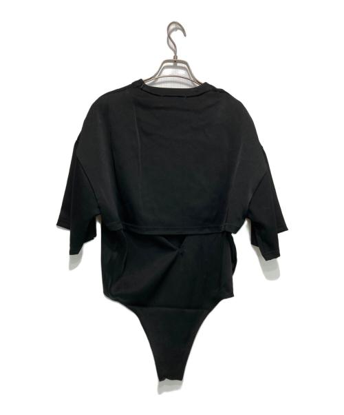KANAKO SAKAI（カナコ サカイ）KANAKO SAKAI (カナコ サカイ) SATIN BODYSUIT ブラック サイズ:34 未使用品の古着・服飾アイテム