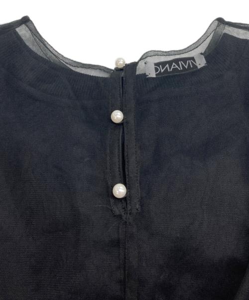 VIVIANO（ヴィヴィアーノ）VIVIANO (ヴィヴィアーノ) チュールフリルスウェット ブラック サイズ:FREEの古着・服飾アイテム