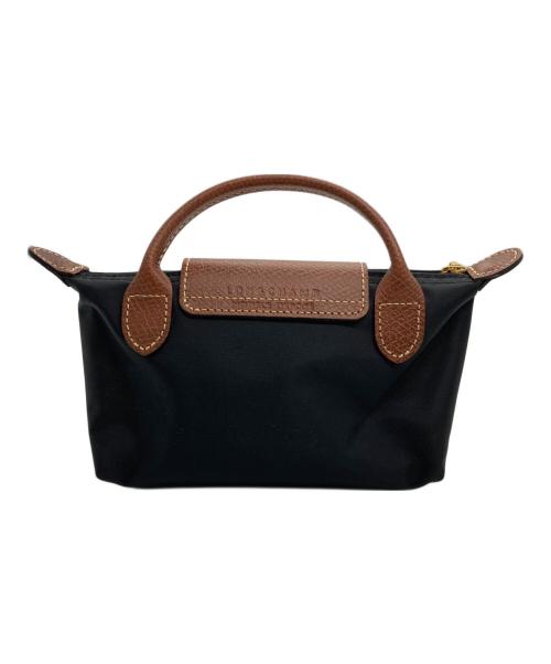LONGCHAMP（ロンシャン）LONGCHAMP (ロンシャン) ル プリアージュ オリジナル ポーチ ブラック×ブラウン サイズ:-の古着・服飾アイテム