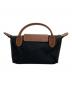 LONGCHAMP (ロンシャン) ル プリアージュ オリジナル ポーチ ブラック×ブラウン サイズ:-：11000円