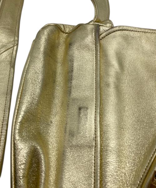beautiful people（ビューティフルピープル）beautiful people (ビューティフルピープル) riders flap shoulder bag ゴールドの古着・服飾アイテム