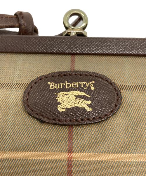 Burberry's（バーバリーズ）Burberry's (バーバリーズ) がま口ノバチェックショルダーバッグ ベージュの古着・服飾アイテム