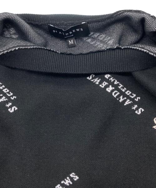 St ANDREWS（セントアンドリュース）St ANDREWS (セントアンドリュース) ロゴニット ブラック サイズ:Mの古着・服飾アイテム