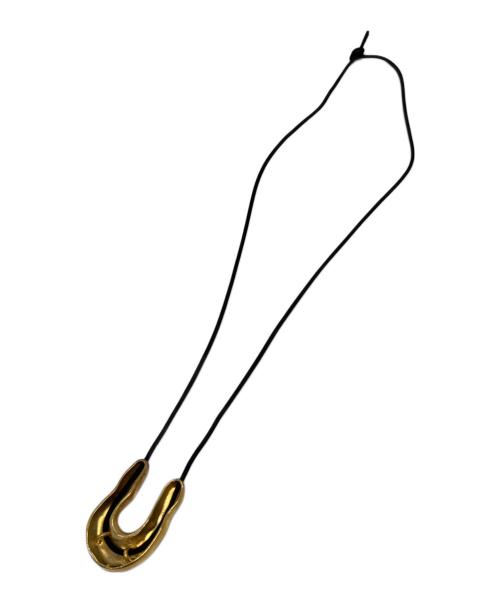 AGMES（アグメス）AGMES (アグメス) WISHBONE PENDANT ゴールド（色）×ブラックの古着・服飾アイテム