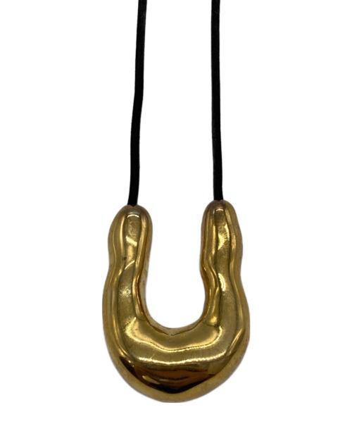 AGMES（アグメス）AGMES (アグメス) WISHBONE PENDANT ゴールド（色）×ブラックの古着・服飾アイテム