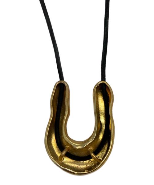 AGMES（アグメス）AGMES (アグメス) WISHBONE PENDANT ゴールド（色）×ブラックの古着・服飾アイテム