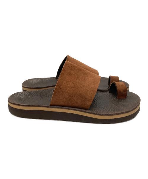 The Sandalman（ザサンダルマン）The Sandalman (ザサンダルマン) TOE LOOP  サンダル ブラウン サイズ:7の古着・服飾アイテム
