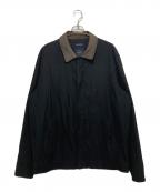 NAUTICAノーティカ）の古着「襟レザースイングトップ」｜ブラック