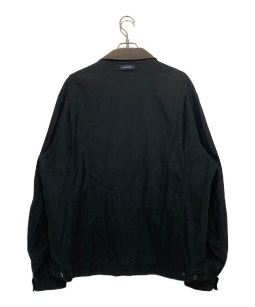 NAUTICA（ノーティカ）NAUTICA (ノーティカ) 襟レザースイングトップ ブラック サイズ:XXLの古着・服飾アイテム
