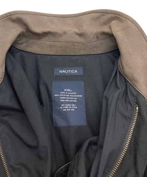 NAUTICA（ノーティカ）NAUTICA (ノーティカ) 襟レザースイングトップ ブラック サイズ:XXLの古着・服飾アイテム