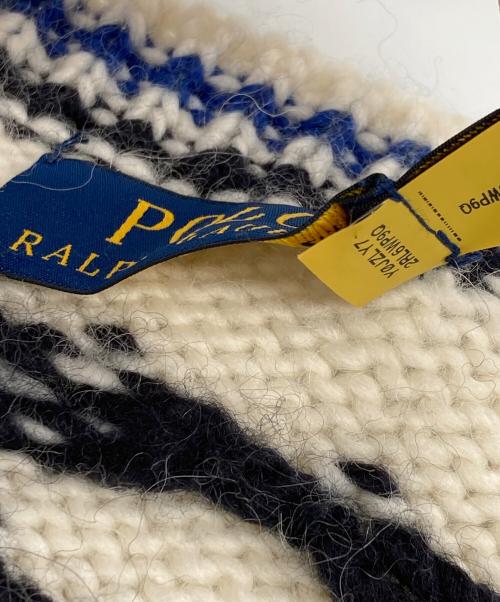 POLO RALPH LAUREN（ポロ・ラルフローレン）POLO RALPH LAUREN (ポロ・ラルフローレン) アルパカ混ノルディック柄ニット ホワイト×ブルー×ブラック サイズ:XSの古着・服飾アイテム