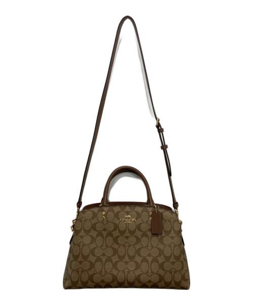 COACH（コーチ）COACH (コーチ) 2WAY シグネチャー ショルダーバッグ ベージュの古着・服飾アイテム
