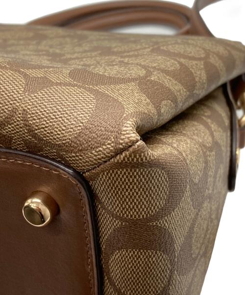 COACH（コーチ）COACH (コーチ) 2WAY シグネチャー ショルダーバッグ ベージュの古着・服飾アイテム