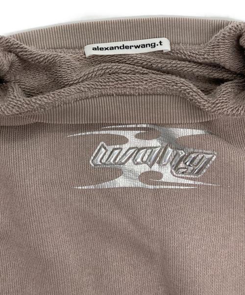 ALEXANDER WANG（アレキサンダー・ワン）ALEXANDER WANG (アレキサンダー・ワン) ロゴプリントスウェットシャツ ベージュ サイズ:XXSの古着・服飾アイテム