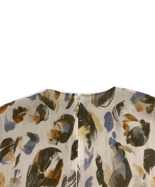 BALLSEY（ボールジィ）BALLSEY (ボールジィ) ドロップシェルプリント ティアードワンピース ベージュ サイズ:SIZE 36の古着・服飾アイテム