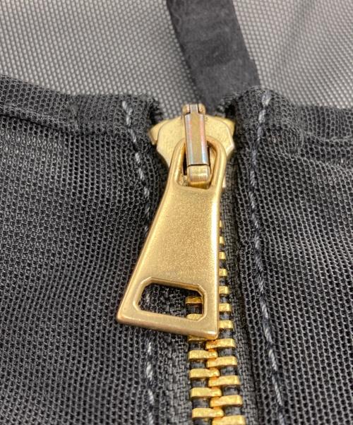 VERSACE JEANS COUTURE（ヴェルサーチ ジーンズクチュール）VERSACE JEANS COUTURE (ヴェルサーチ ジーンズクチュール) メッシュ切替ダブルバックルスカート ブラック サイズ:27の古着・服飾アイテム