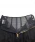 中古・古着 VERSACE JEANS COUTURE (ヴェルサーチ ジーンズクチュール) メッシュ切替ダブルバックルスカート ブラック サイズ:27：18000円