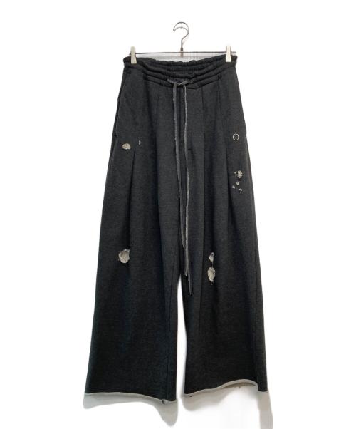SHINYA KOZUKA（シンヤコズカ）SHINYA KOZUKA (シンヤコズカ) Home Baggy Damaged Sweat Pants グレー サイズ:Sの古着・服飾アイテム