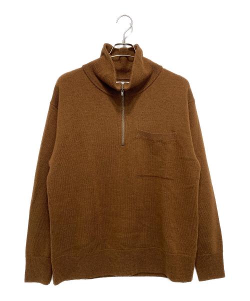 MHL（マーガレットハウエル）MHL (マーガレットハウエル) ハーフジップニット ブラウン サイズ:Mの古着・服飾アイテム
