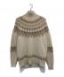 BATONER（バトナ―）の古着「MOHAIR NORDIC TURTLE NECK」｜ベージュ×ブラウン