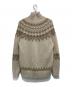 BATONER (バトナ―) MOHAIR NORDIC TURTLE NECK ベージュ×ブラウン サイズ:2：14000円